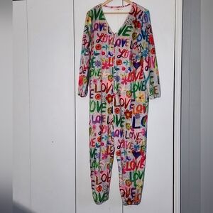 NATURAL LIFE Multicolor Love Print  Footie